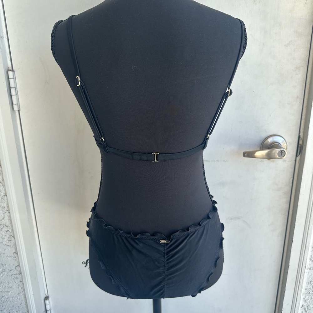 Black Ruffle Bikini - Picture 2 of 3